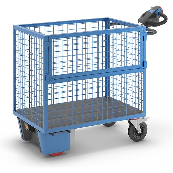 Carrello a pianale con timone – eurokraft pro: portata 500 kg, con