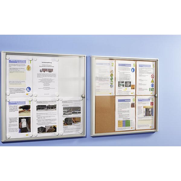 Bacheca Chiusa In Sughero Con Serratura Swansea – 49x36 Cm Per A4, Con Porta Acrilica E 3 Chiavi