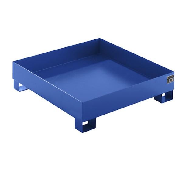 Eurokraft Basic | Vasca Di Raccolta Per 60 L | Lungh X Largh X Alt 800 X 1300 X 205 Mm Con Omologazione Verniciatura A Polvere Blu Con 90274843