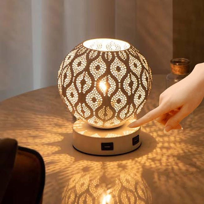 Lampe de chevet LED, lampe de table d'ambiance à intensité