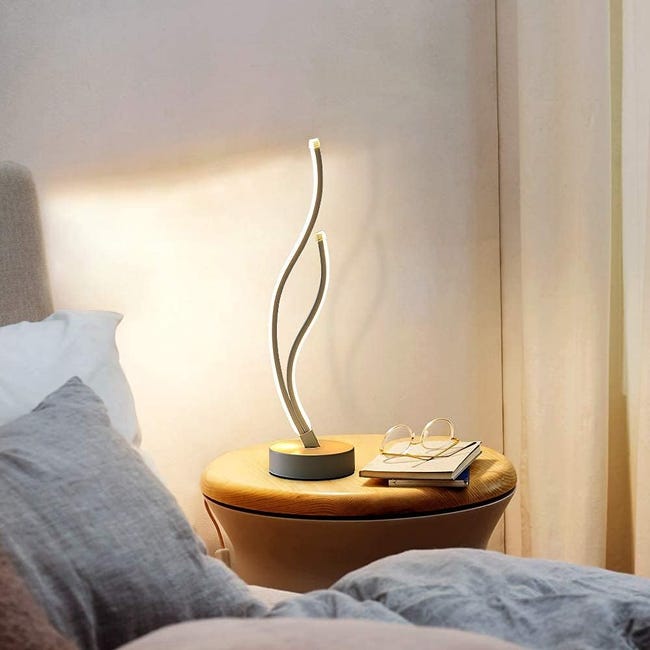 LED lampe de bureau, Lampe de table incurvée moderne, lampe de