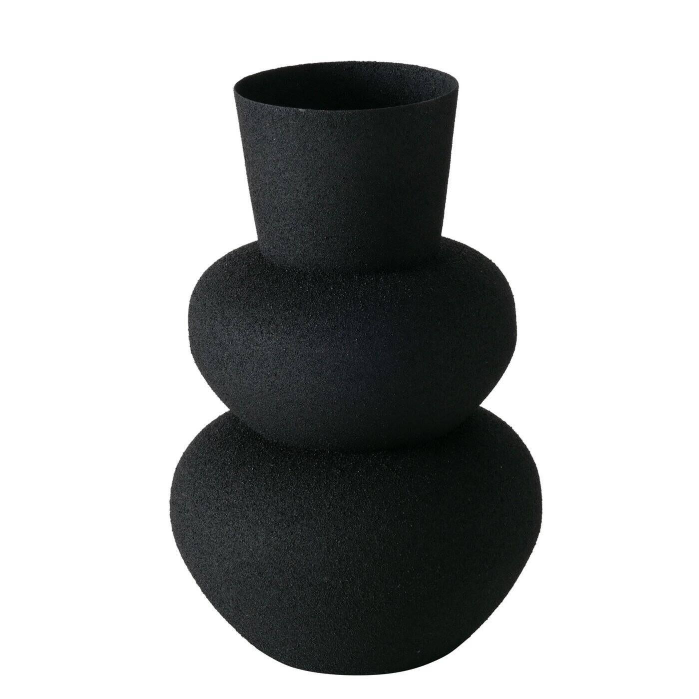 Vase noire en métal MAYNAR, 17 cm, Boltze Home Leroy Merlin