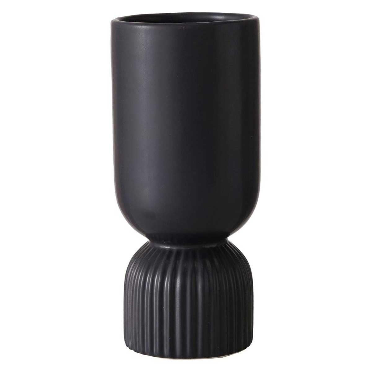 Vase noire en céramique GINO, 23 cm, Boltze Home Leroy Merlin