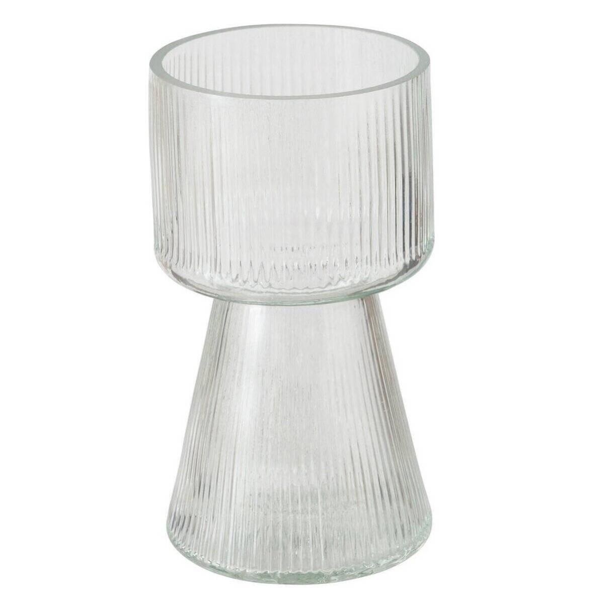 Lot De 12 Photophores En Verre Marron Côtelé VOHOCANDLE - 5x3,5 Cm, Vintage - Pour Bougies Chauffe-plat, Déco Automne/hiver