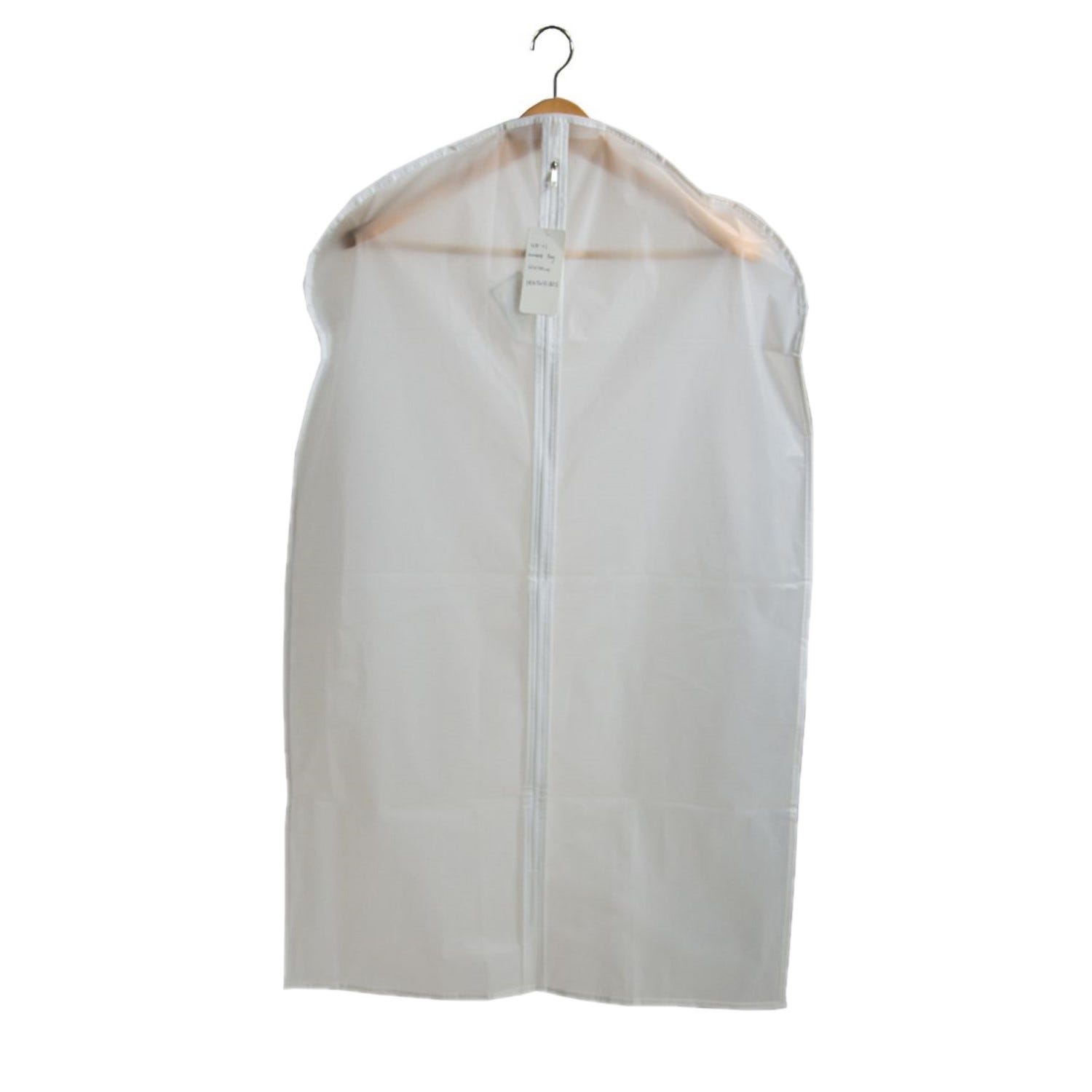 Housse pour vêtement blanche uni H.90 x l.60 cm