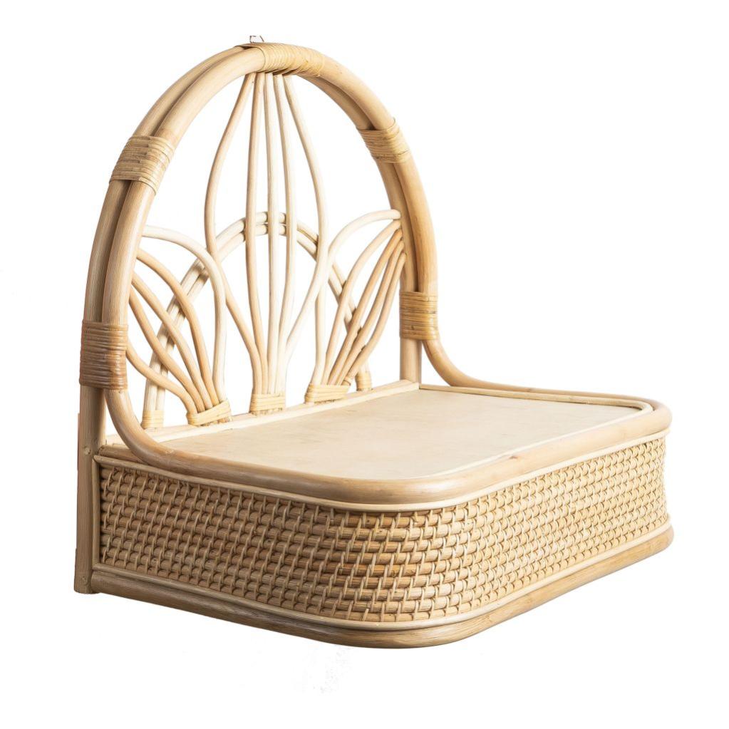 Étagère Murale Enfant Atmosphera En Rotin - Style Rétro, 57x24 Cm, Idéale Pour Chambre Ou Salon