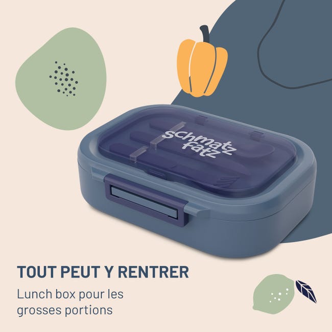 Klarstein Schmatzfatz Boite Bento Lunch Box Adulte, Boite Repas Lunchbox  Multi-compartiments Sans BPA Etanche Violet