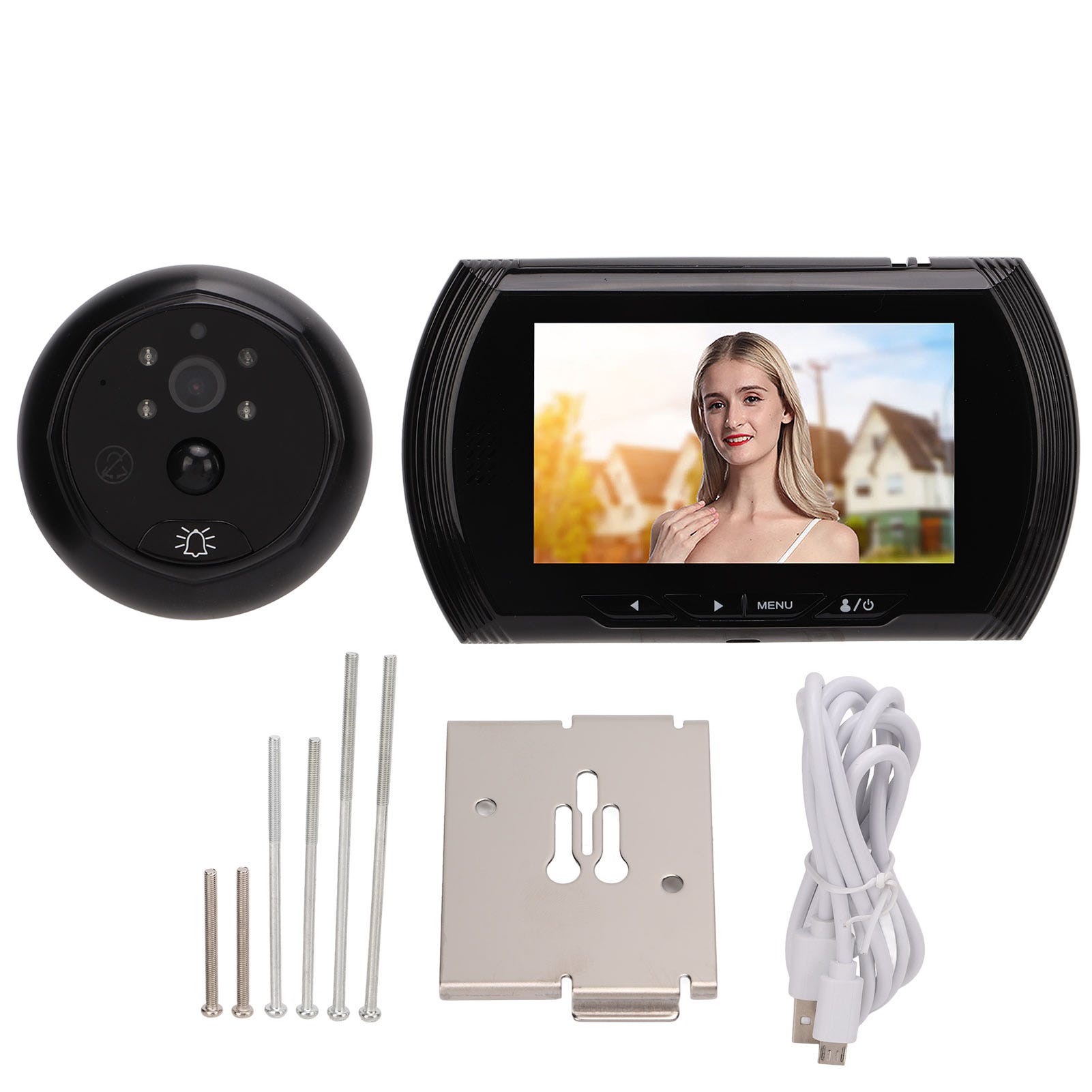Caméra numérique de judas 2mp 1080p avec écran lcd 4,5 pouces