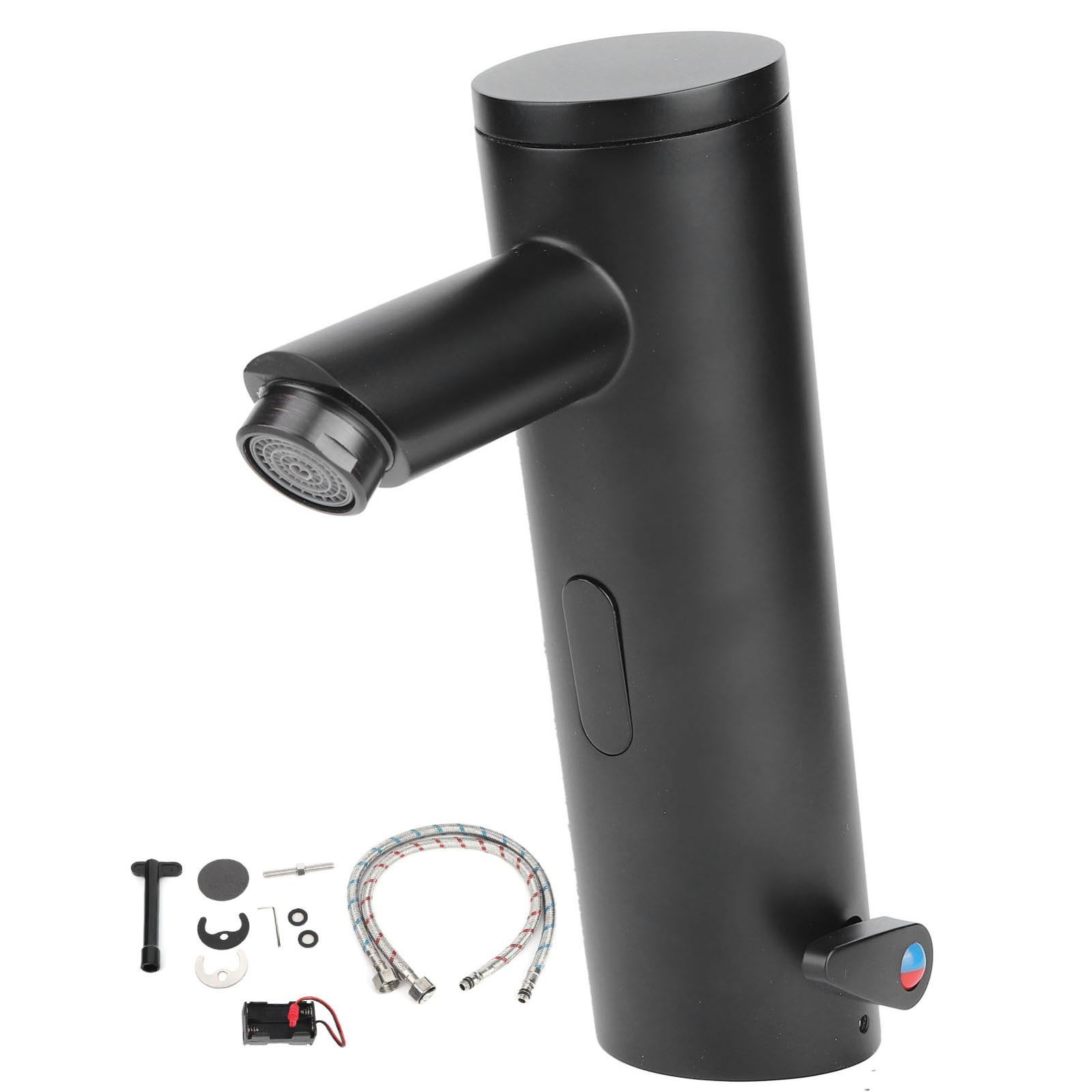 Robinet De Lavabo à Capteur Infrarouge Sans Contact - Mitigeur Automatique, Laiton Chromé, Alimentation Par Piles, Pour Salle De Bain, Cuisine, Espaces Publics - 12