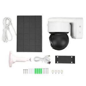 Caméra de sécurité sans fil solaire 1080p 2mp vision nocturne couleur  complète à faible consommation d'énergie pour la maison, la ferme,  l'extérieur