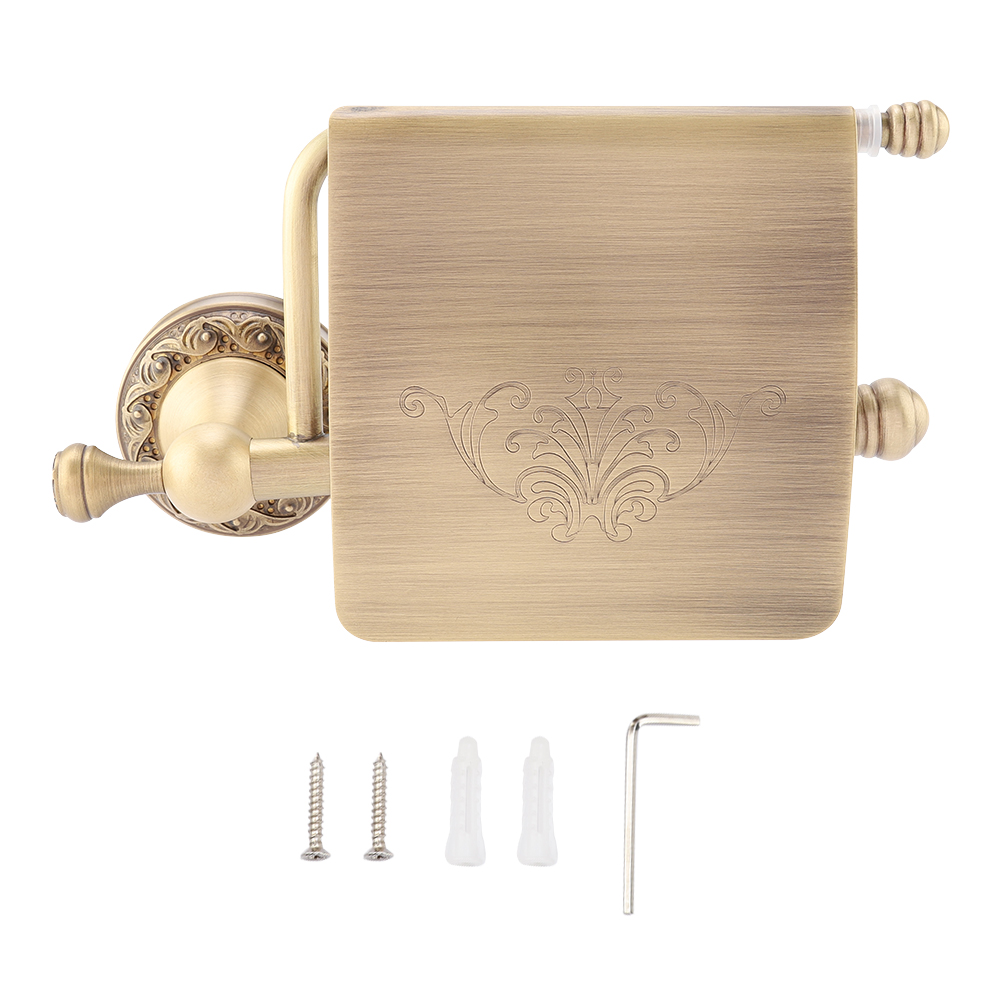 Porta carta igienica da parete in ottone antico, supporto per rotolo da bagno retrò, porta rotolo di carta WC con supporto per telefono cellulare | Leroy Merlin