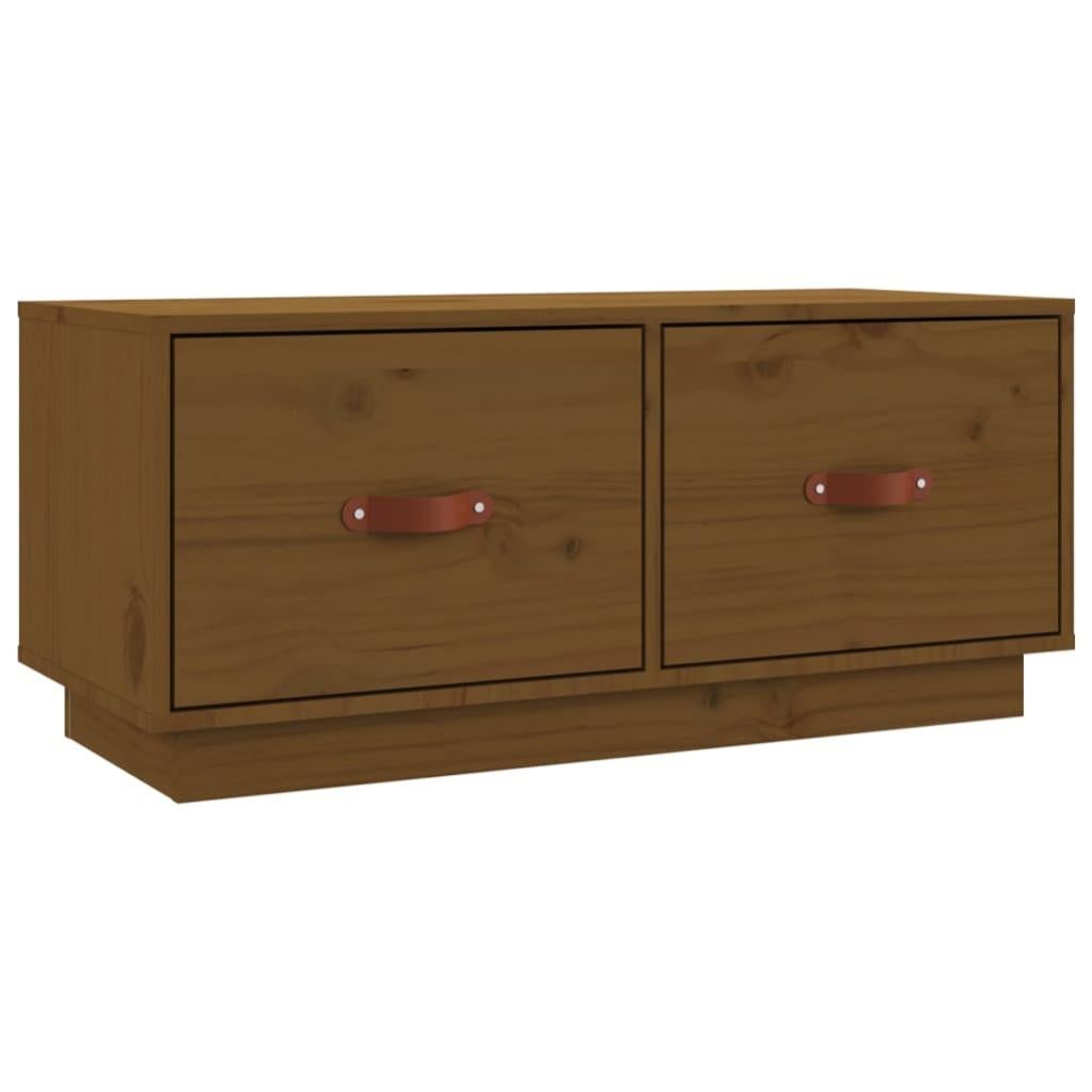 Tavolo Rotondo In Legno Di Pino Massello | Diametro 80 Cm, Altezza 75 Cm, Colori Miele, Noce E Bianco