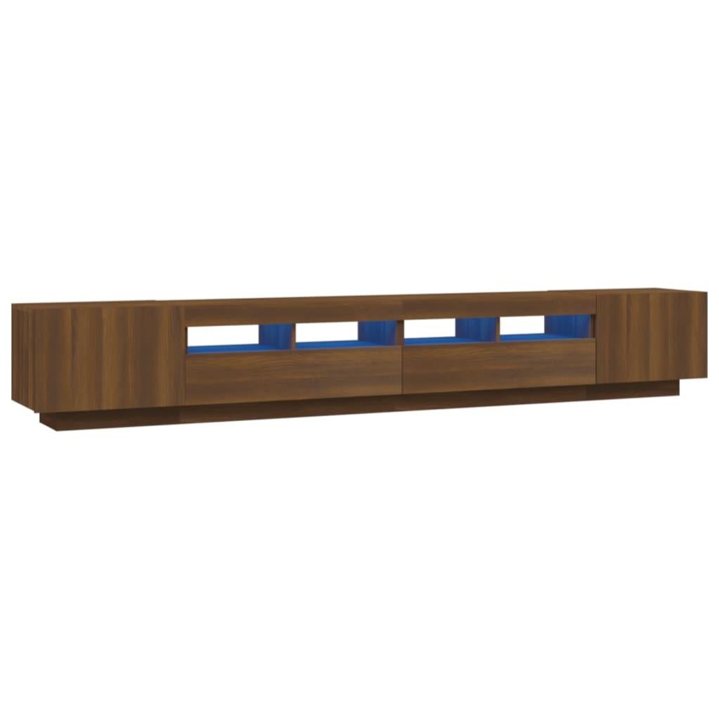 Ensemble de meubles TV muraux 6 pcs avec lumières LED noir - EAN