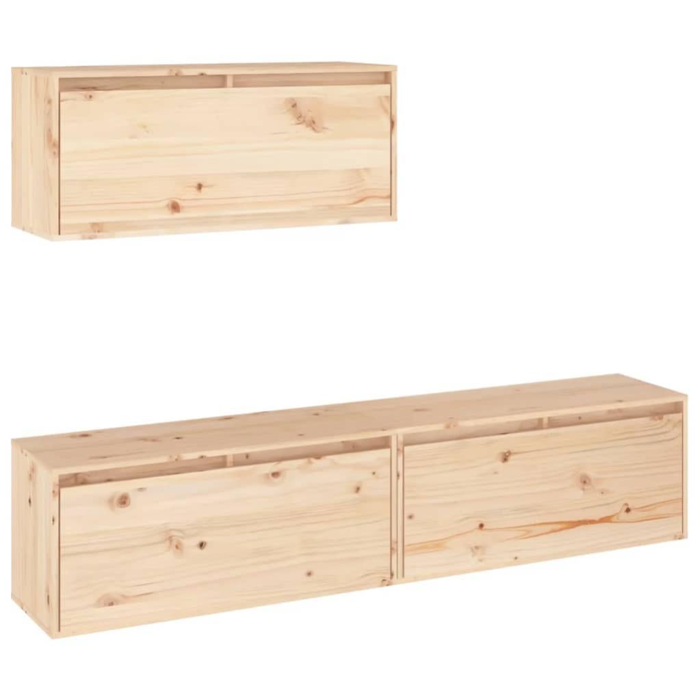 Basics Panca portaoggetti da ingresso, in legno di pino