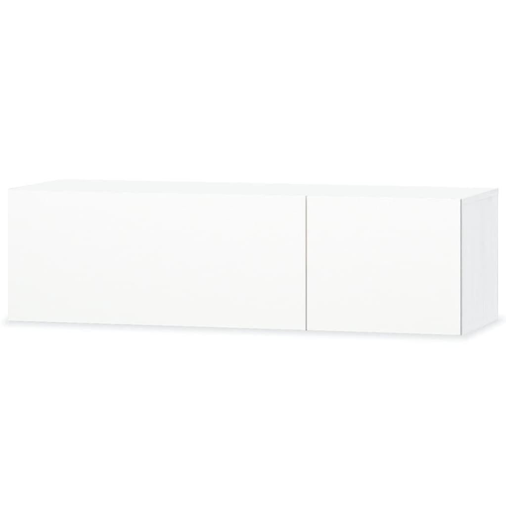 Meuble TV Blanc 80x24x32 Cm – Aggloméré, Neuf