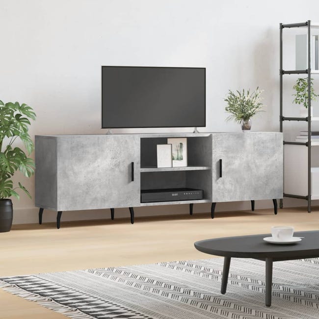 vidaXL Mueble de TV de pared madera contrachapada gris 120x23,5x90 cm –  Pensando en Casa