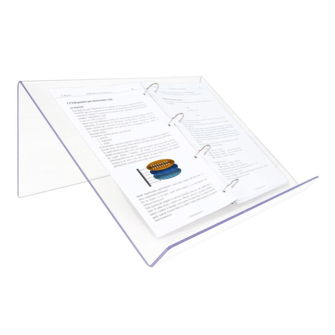 VITAdisplays Espositore Da Tavolo DIN A5, In Plexiglas, Base Satinata 20 Mm, Formato A T, Per Volantini E Menu, Prodotto In Germania