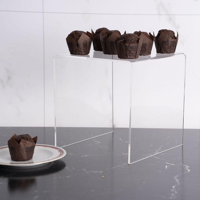 Alzatine In Acrilico A Cubo Trasparente - 20x20x20 Cm - Per Esposizioni E Vetrine - Foto 7