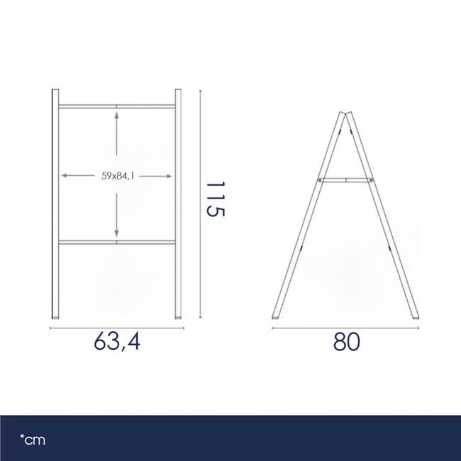 Cavalletto Espositore Pieghevole In Metallo – Treppiede Regolabile Per Poster, Matrimoni E Lavagne. Portatile E Stabile (Max 169cm / 4,5kg).