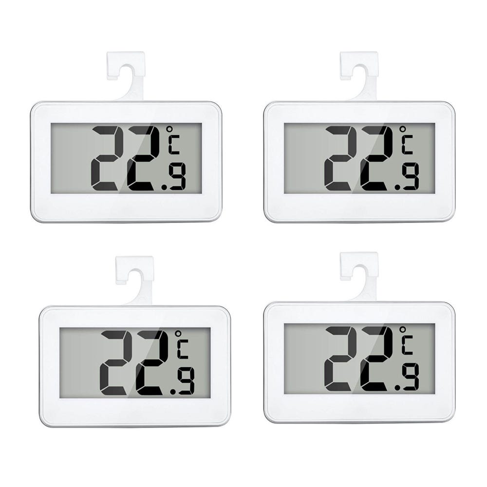 4 Thermomètre numérique étanche avec thermomètre pour compartiment  congélateur avec écran LCD facile à lire, parfait pour une utilisation en  extérieur