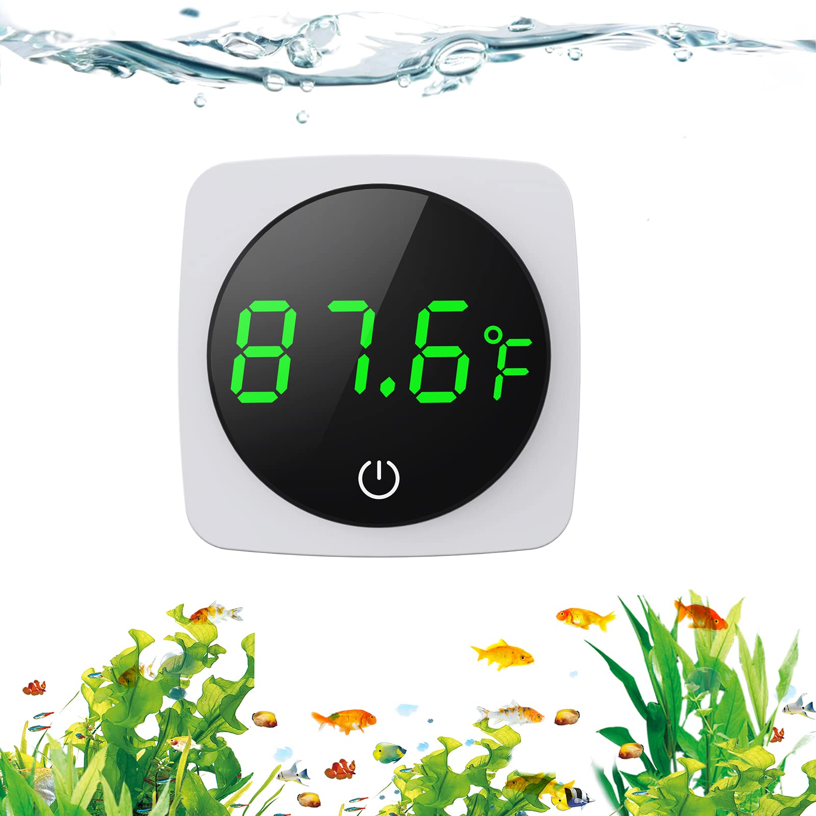 Thermomètre numérique d'aquarium avec capteur de température, thermomètre à  écran tactile LED pour aquarium, haute précision jusqu'à ± 0,1 °C