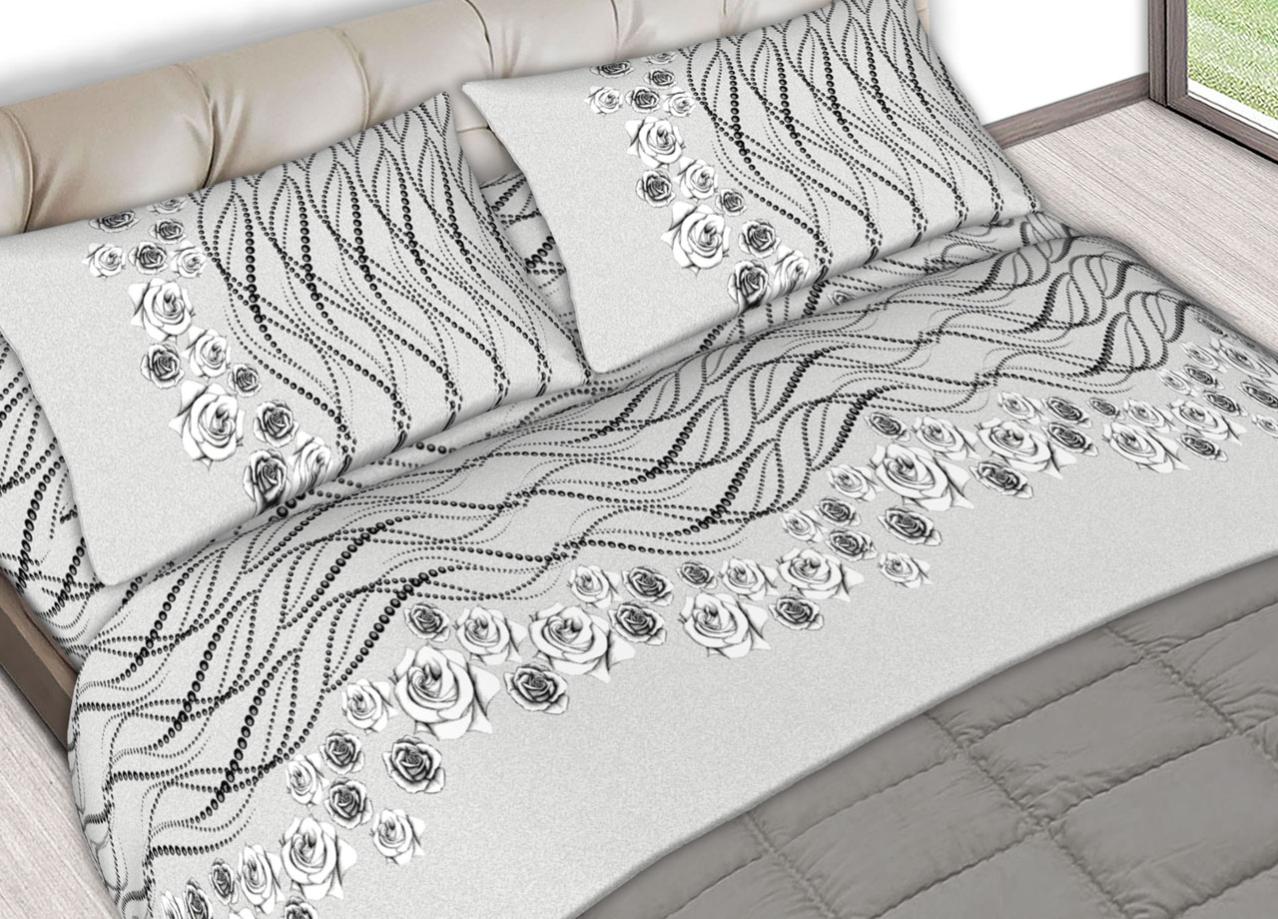 BIANCHERIAWEB - Completo Lenzuola Letto 100% Cotone Italy 3027 Disegno Riga Piazza E Mezza Beige 8056710499896