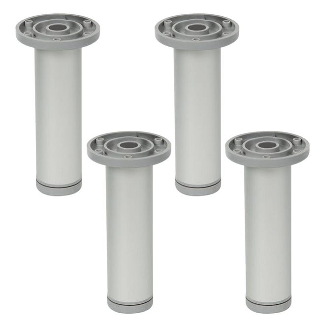4 Piedini Per Mobili In Metallo Gambe Angolari 60 Mm Alte Divani Sedie Sgabelli Letti Armadietti Autofissanti Preforati Argento E Ottone Anticato 2,5 Pollici - Italia - Foto 8