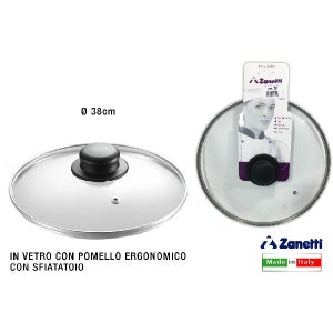 Coperchio in vetro con pomello Dosaroma cm 28