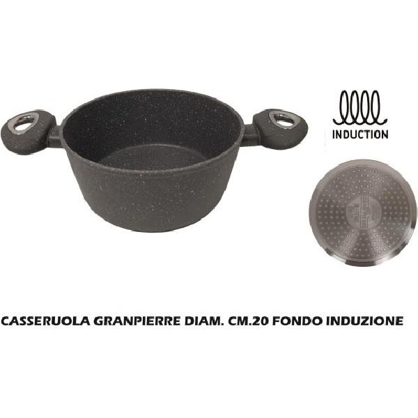 Casalinghi Letizia Ceramica CL297776 Casseruola Gran Pierre cm 20 per  induzione