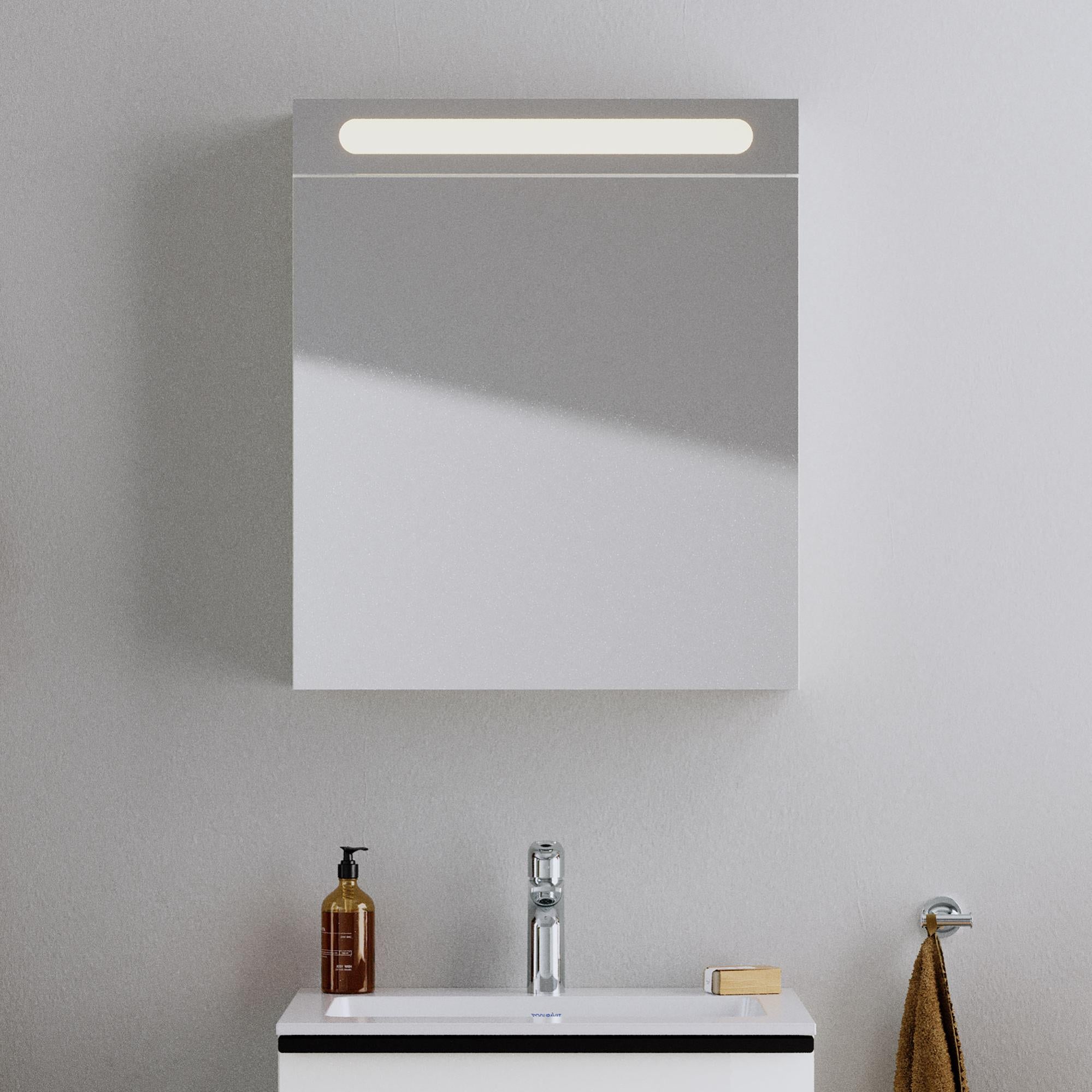 DURAVIT Armoire de toilette en aluminium 1 porte miroir charnière