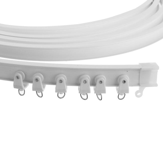 Binario Per Tende Flessibile Da 5 M - Bianco - Con Accessori Di Montaggio Per Camere Da Letto Balconi Uffici 96903443 Binario Per Tende Flessibile Da 5 M - Bianco - Con Accessori Di Montaggio Per Camere Da Letto Balconi Uffici 96903443