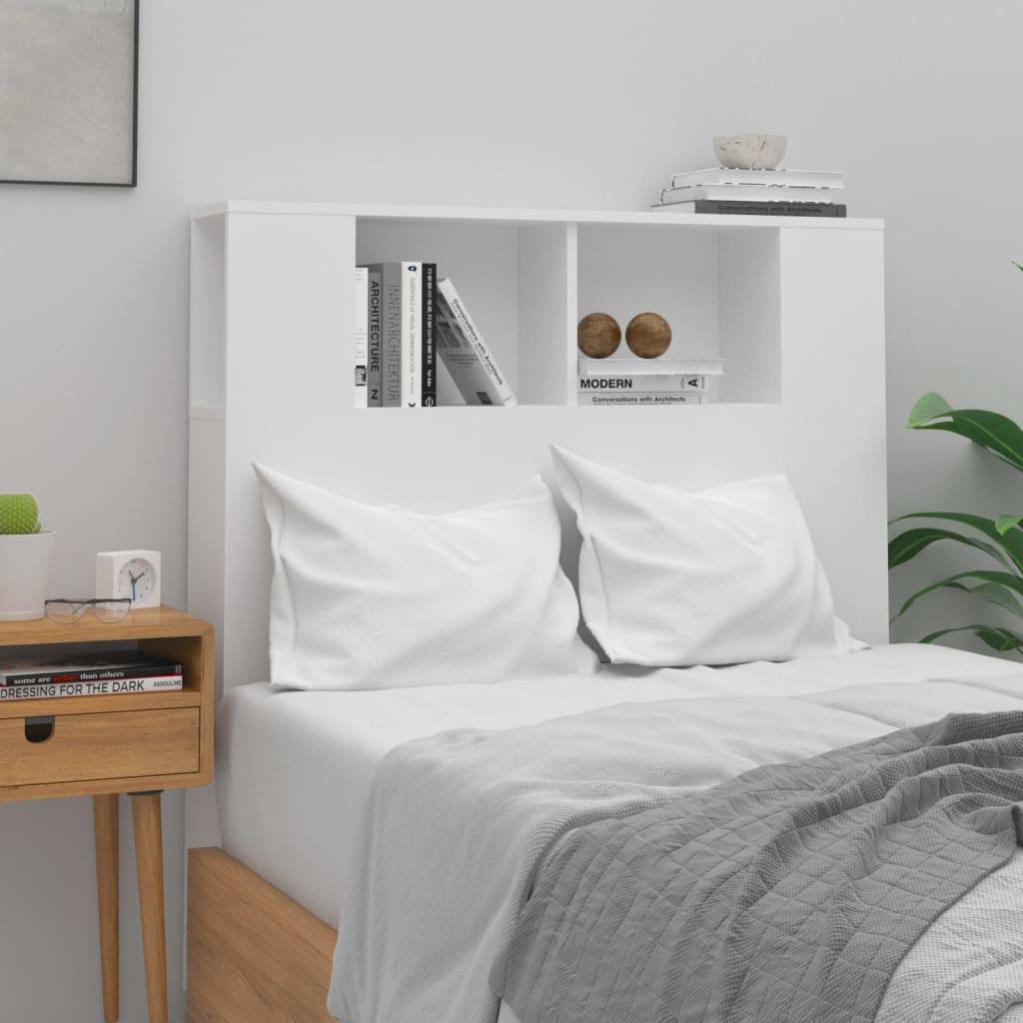 Armoire De Tête De Lit Blanc 160x19x103,5 Cm - Tête De Lit Design Tete De Lit Moderne Rangement Mural Tete De Lit Blanche Mobilier Chambre 83556150
