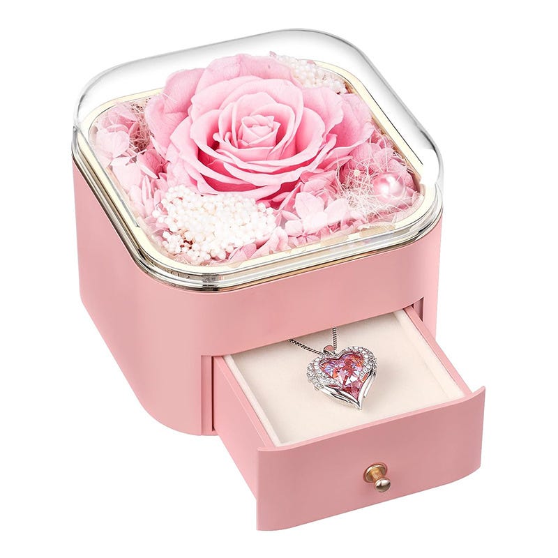 Boîte-cadeau de bijoux de rose préservée, cadeaux pour les femmes maman  femme et petite amie, farceurs de bas pour les femmes, cadeaux  d'anniversaire