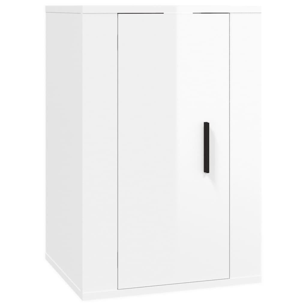 The Living Store Meuble TV mural - Gris béton - 100 x 30 x 30 cm - Bois traité de