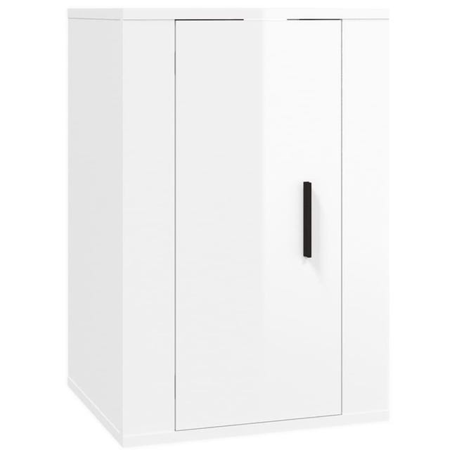 The Living Store Meuble TV mural - Gris béton - 100 x 30 x 30 cm - Bois traité de The Living Store Meuble TV mural - Gris béton - 100 x 30 x 30 cm - Bois traité de