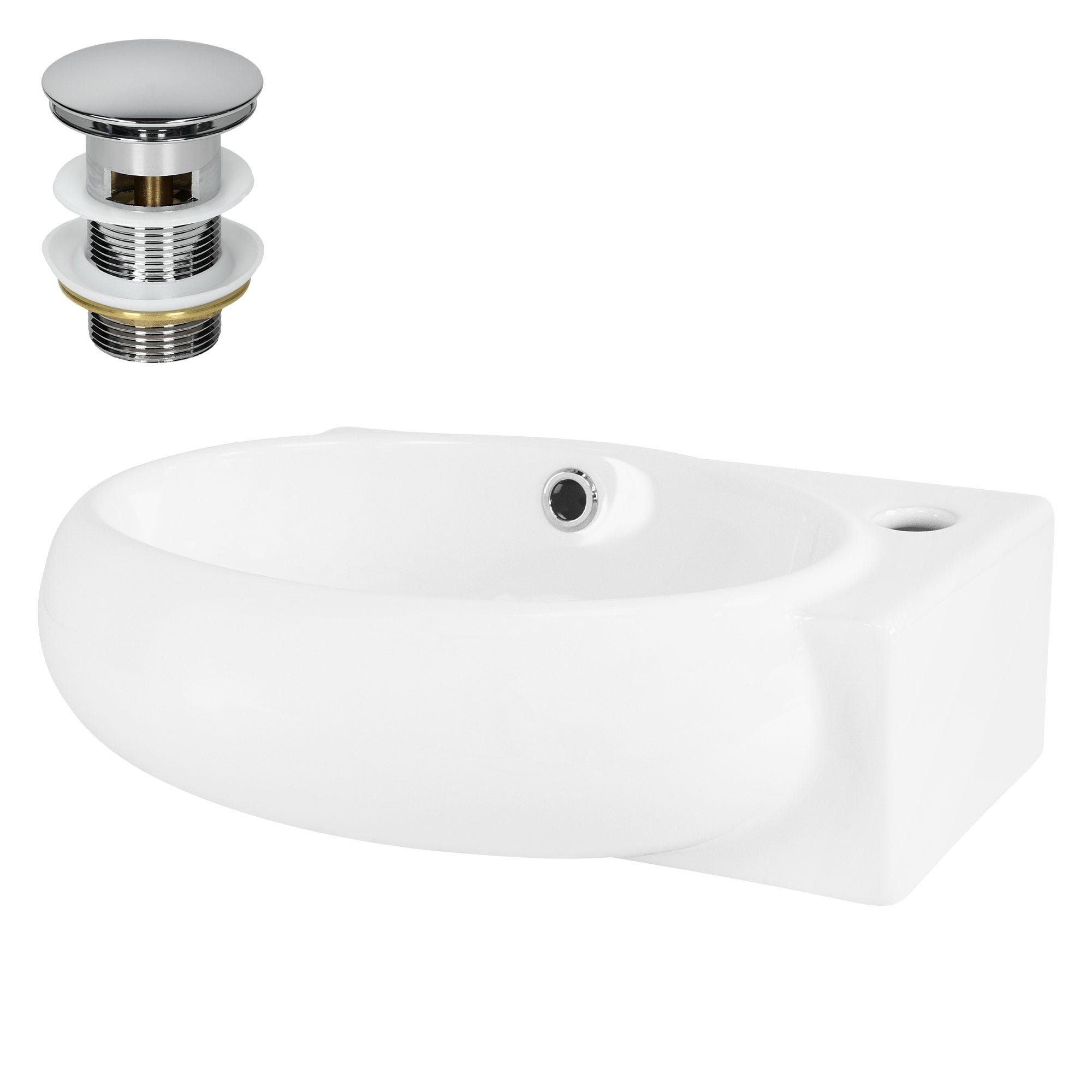 Siphon Carré pour lavabo & vasque en laiton chromé - Très design