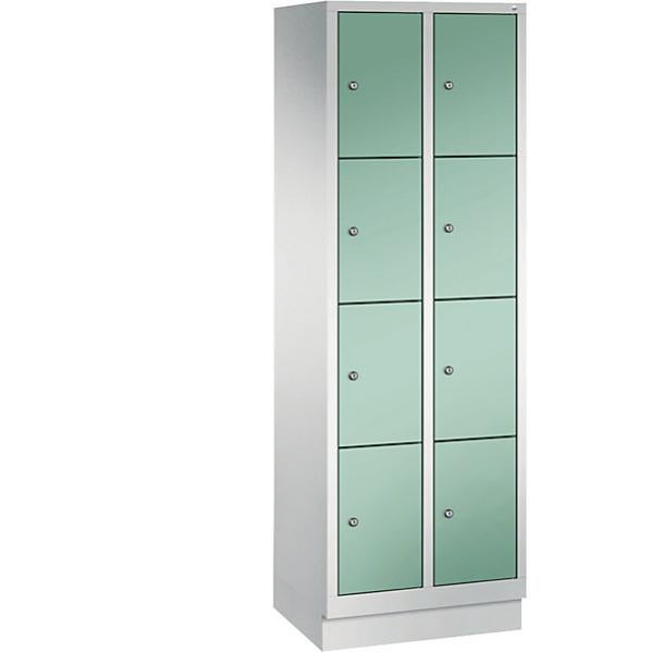 C+P | Armadio A Scomparti CLASSIC | Con Piedini | 2 Vani | 3 Scomparti Per Vano Larghezza Vani 300 Mm Bianco Traffico 90329129