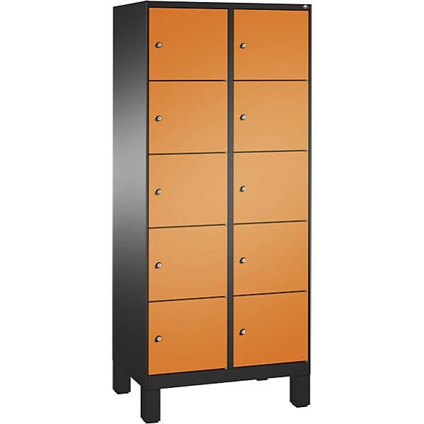 C+P | Armadietto A Scomparti In Acciaio INTRO | Altezza Scomparto 580 Mm Largh X Prof 1220 X 500 Mm 9 Scomparti Corpo Bianco Puro Ante 90333037