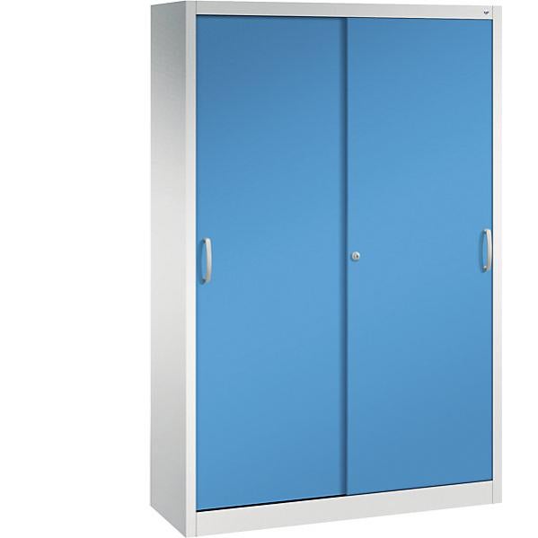 C+P | Armadietto Sovrapponibile ACURADO Con Ante Scorrevoli | Alt X Largh X Prof 500 X 1600 X 400 Mm Grigio Chiaro Verdino 90334674