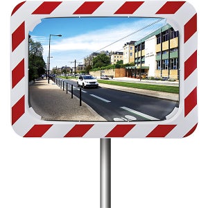Specchio panoramico stradale convesso di sicurezza 45cm con fissaggio a  parete - Cablematic