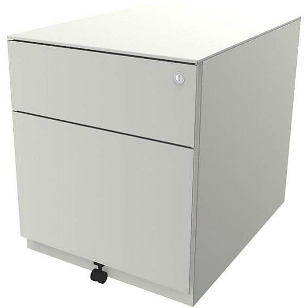 BISLEY Cassettiera con rotelle Note con Maniglia, Universale, 1 cassetto HR, Metallo, 355 Argento, 56.5 x 42 x 49.5 cm