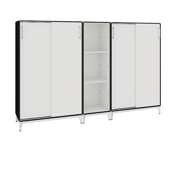 Winco CLO-3D Organizer Per Tazze E Coperchi - 2 Ripiani, 3 Scomparti - Plastica ABS Nero - 6