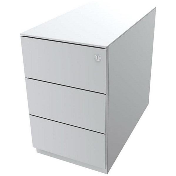 BISLEY Cassettiera Con Rotelle NoteTM 3 Cassetti – Metallo Argento, 77.5x42x49.5 Cm, Con Chiavi