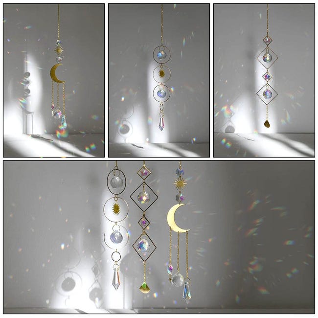 Attrape-soleil En Cristal Mauvais Œil, Avec Perles Pour Les Yeux Bleus Et  Pendentif Boule De Prisme, 1 Pièce, Mode en ligne