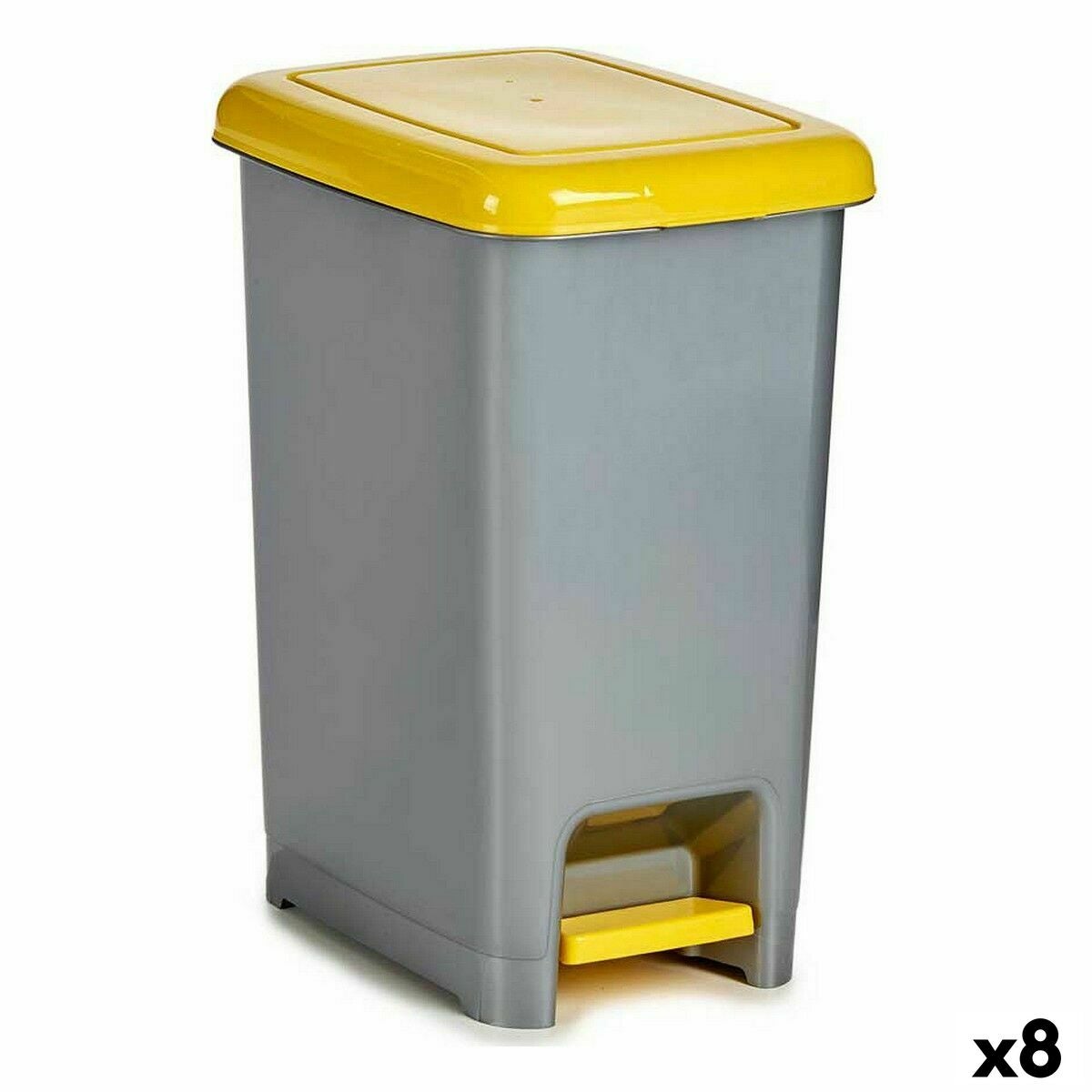 Caixote do lixo reciclagem pedal 35 litro de plástico 43 x 38 x 38