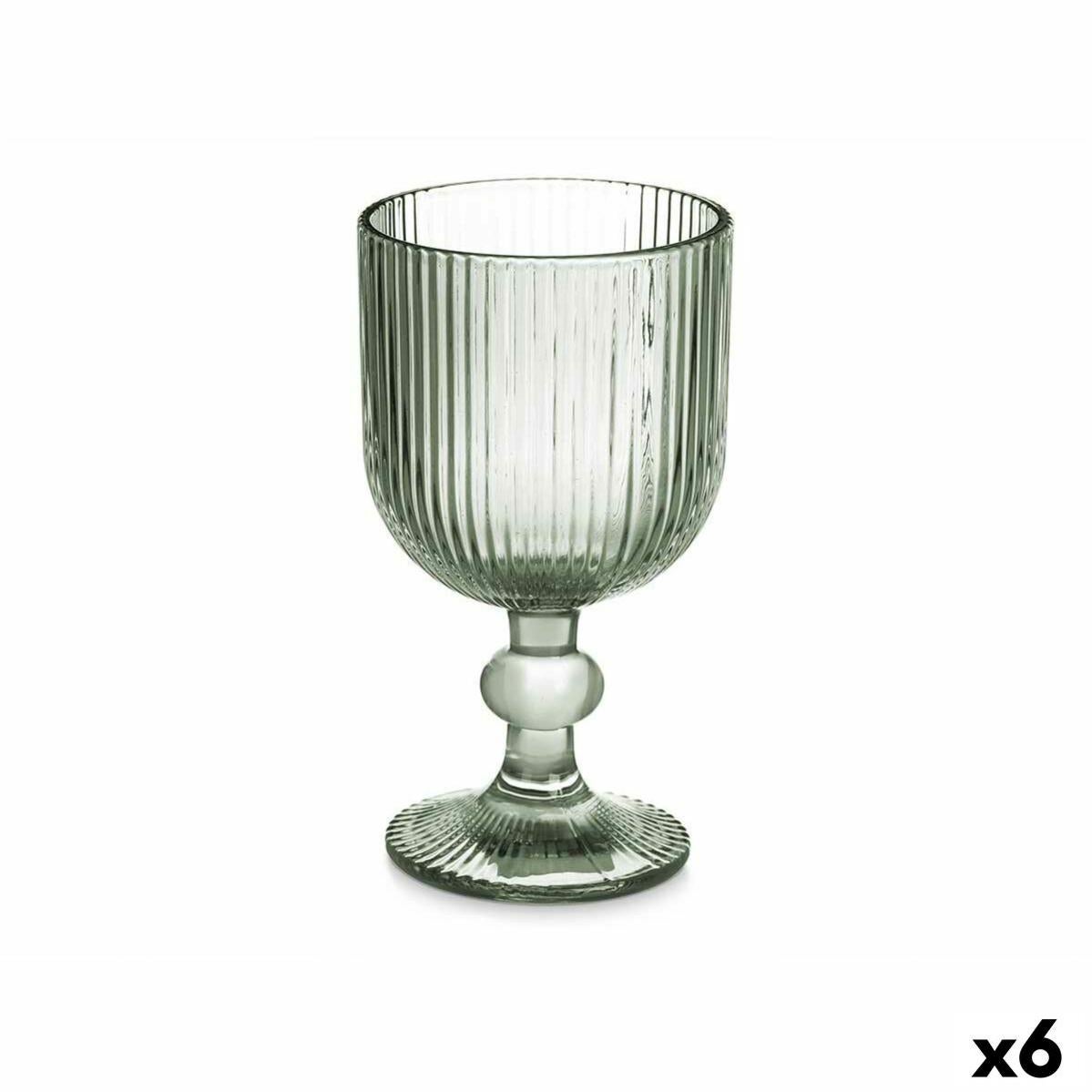Set 6 Pezzi Services Calice Calice Misket In Vetro 365cc Bevande Vino