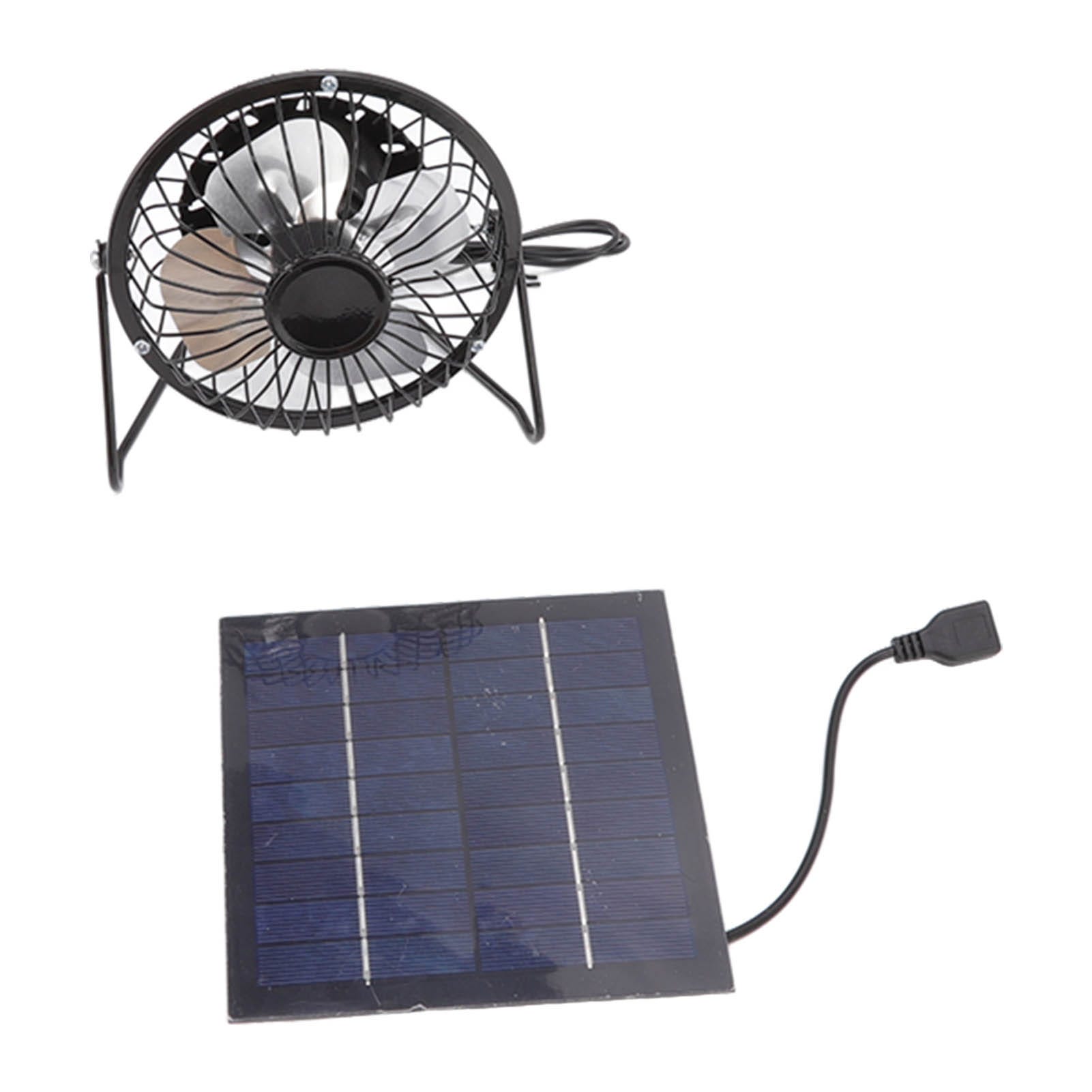 Kit pannello solare fotovoltaico con sistema di ventilazione e mini  ventilatore portatile usb