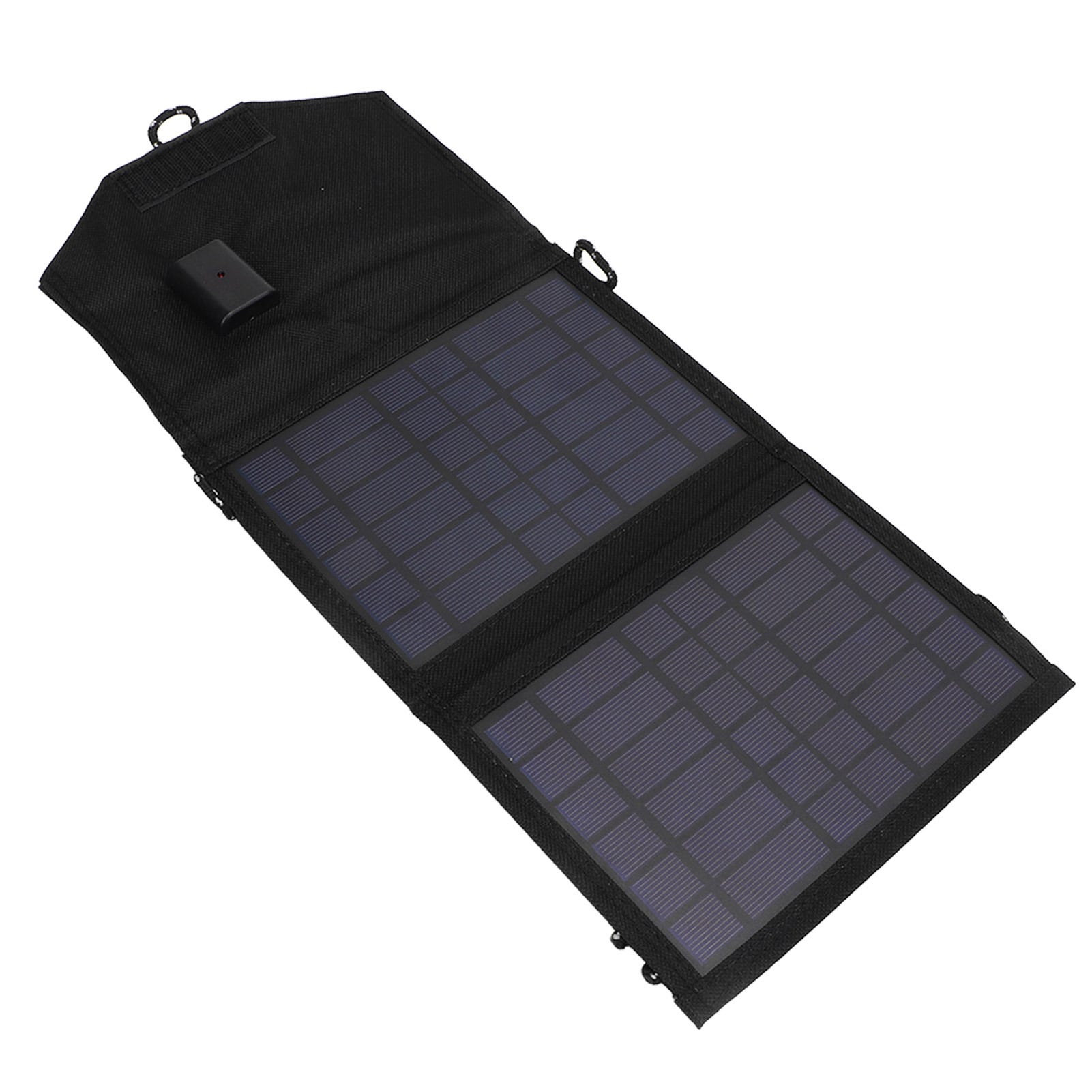 Caricabatterie solare pieghevole in silicio policristallino da 7w 5v con  porta usb