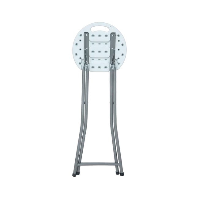  ZYLEDW Taburete plegable de metal con respaldo y reposapiés,  para encimera de islas de cocina (color blanco, tamaño: altura del  asiento-29.1 in) : Hogar y Cocina