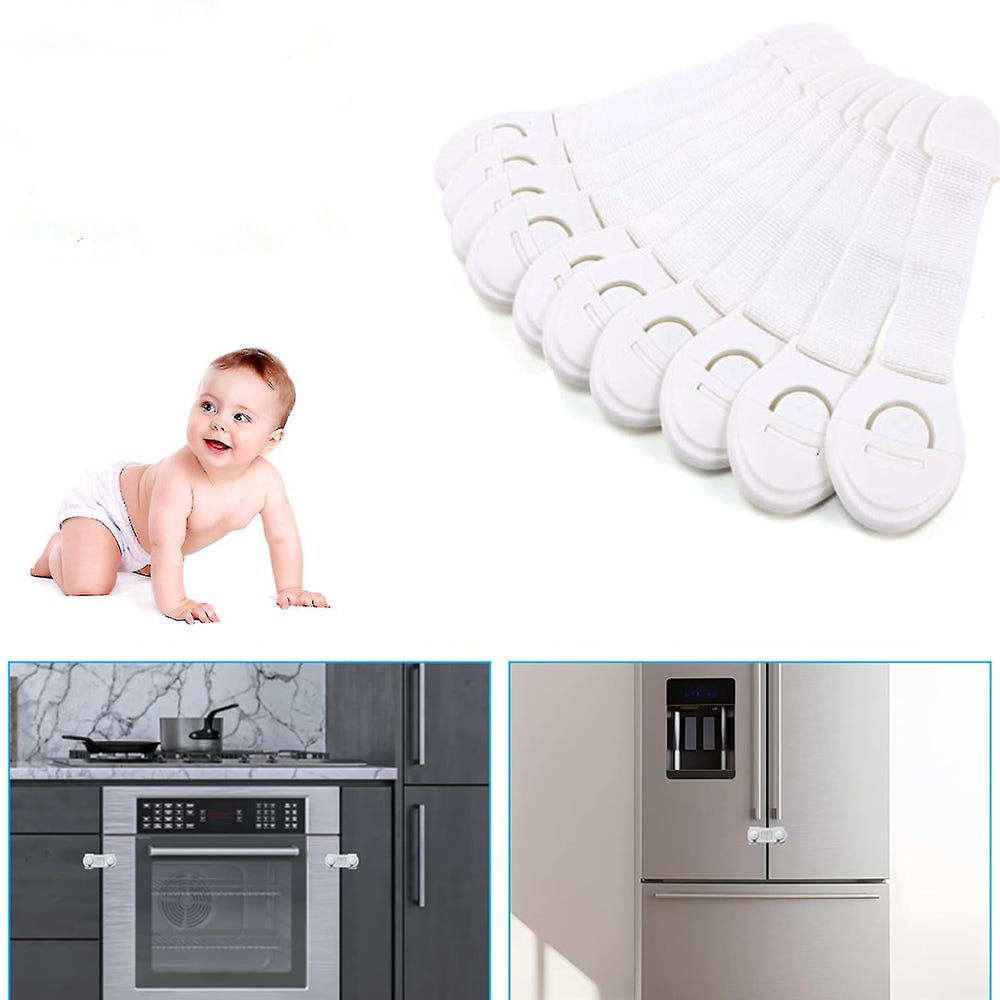 10 Serrures de sécurité pour enfants, serrure d'armoire à l'épreuve des  bébés,sans perçage pour tiroirs, siège de toilette, réfrigérateur